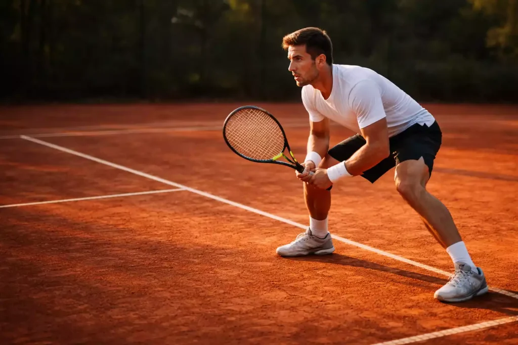 tennis-break-wetten.webp" alt="Returnspieler bereitet sich auf den Aufschlag des Gegners vor