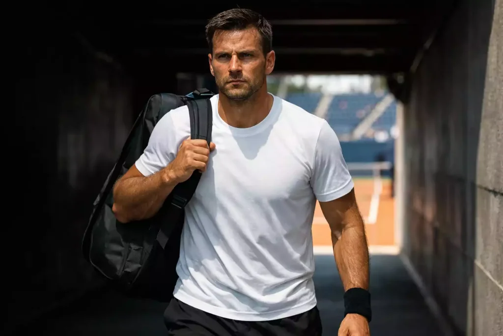 Tennisspieler kehrt entschlossen nach Verletzungspause auf den Platz zurück